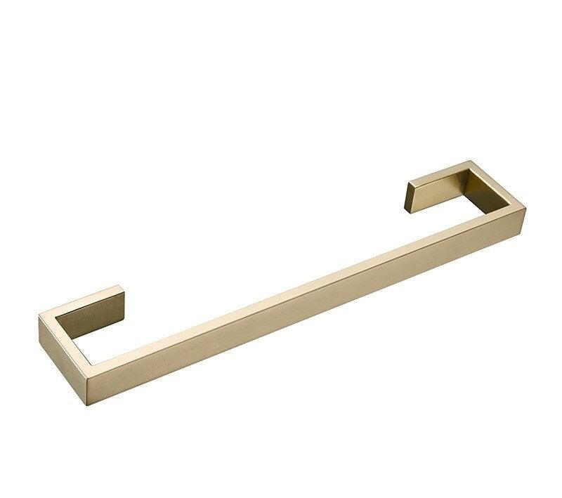 Accessoires de salle de bain faits main or brossé