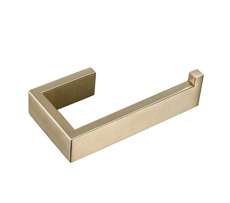 Accessoires de salle de bain faits main or brossé