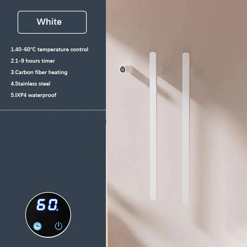 Chauffe-serviettes salle bain wifi 220V / Blanc / Sans wifi