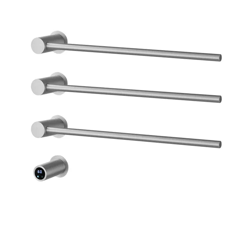 Chauffe serviettes salle de bain minuterie wifi 220V / Brossé Nickel-3 Bar