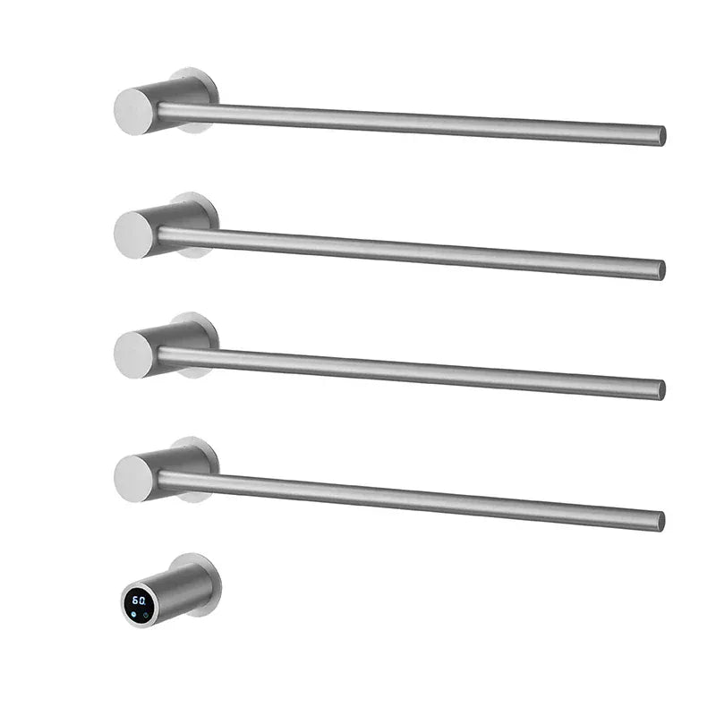 Chauffe serviettes salle de bain minuterie wifi 220V / Brossé Nickel-4 Bar