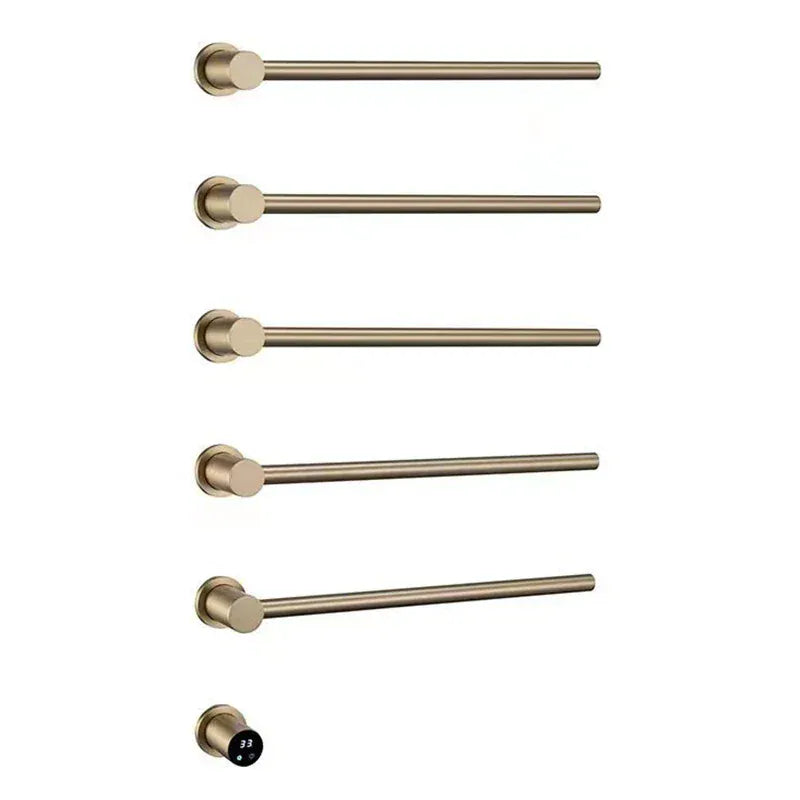 Chauffe serviettes salle de bain minuterie wifi 220V / Brossé Or-5 Bar