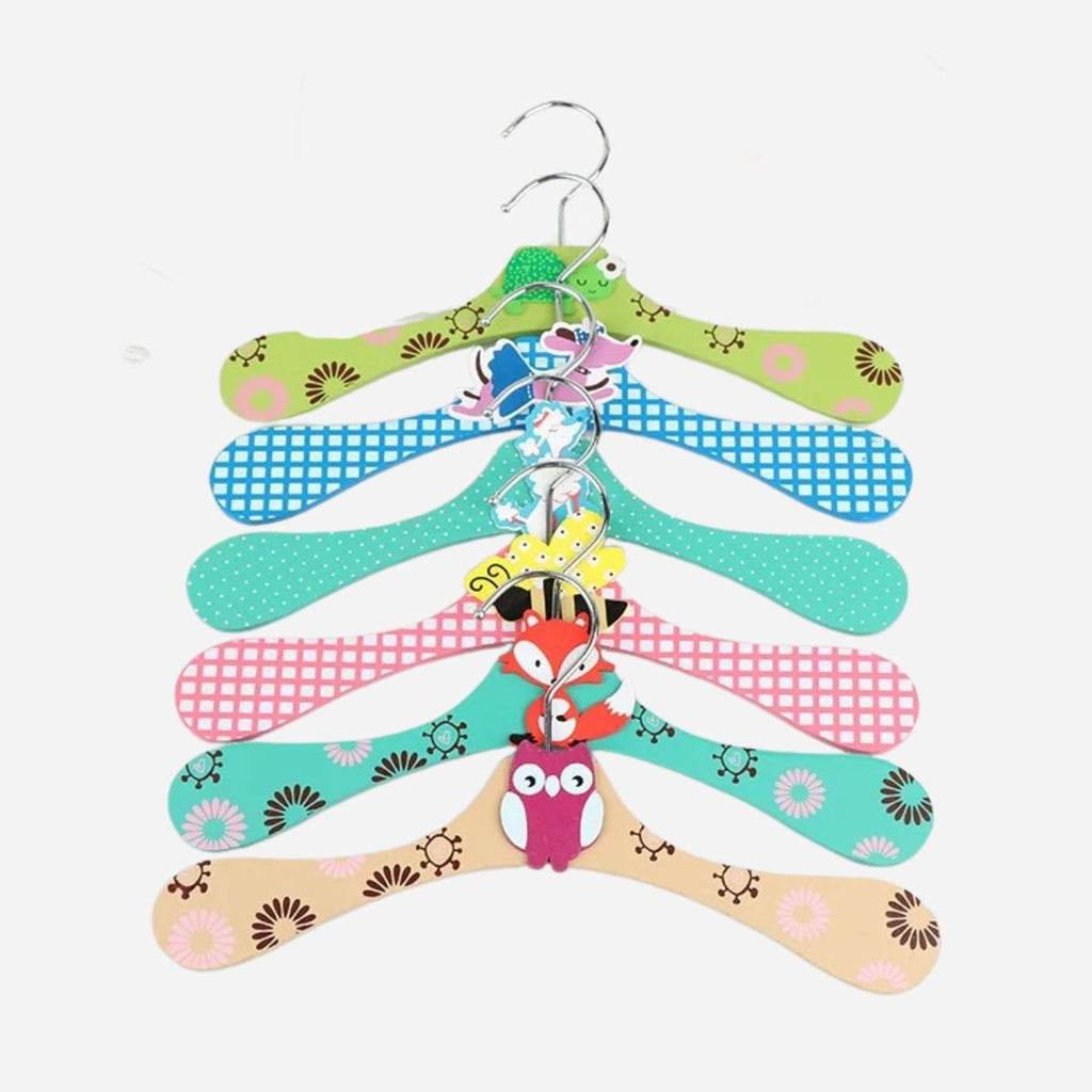 Cintre bébé en bois décoratifs animaux - Lot de 6 - Aéraly