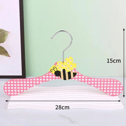 Cintre bébé en bois décoratifs animaux - Lot de 6 Abeille