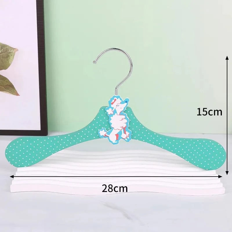 Cintre bébé en bois décoratifs animaux - Lot de 6 Caniche