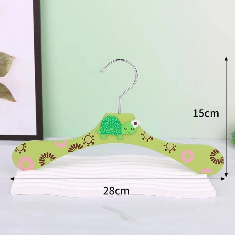 Cintre bébé en bois décoratifs animaux - Lot de 6 Tortue