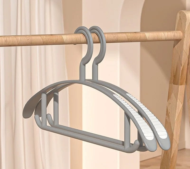 Cintre blanc en plastique – épaules antidérapantes 10PCS Gris