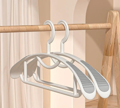 Cintre blanc en plastique – épaules antidérapantes 10PCS Blanc Large