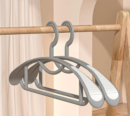 Cintre blanc en plastique – épaules antidérapantes 10PCS Gris Large