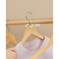 Cintre en bois gris pour costume – Élégant et antidérapant Aeraly