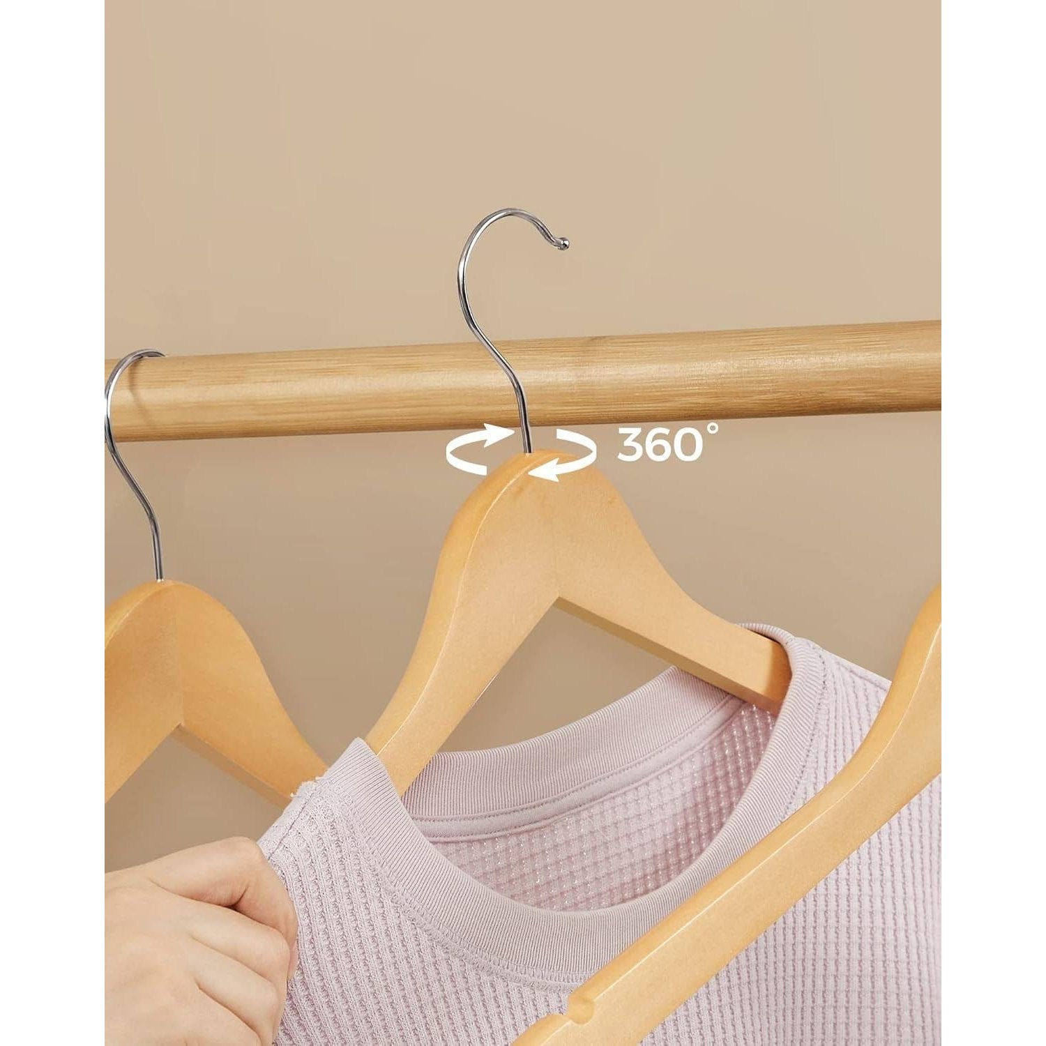Cintre en bois gris pour costume – Élégant et antidérapant Aeraly
