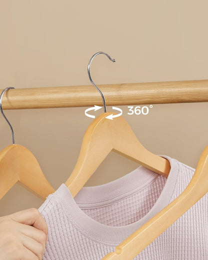 Cintre en bois massif pour costumes – Antidérapant et robuste