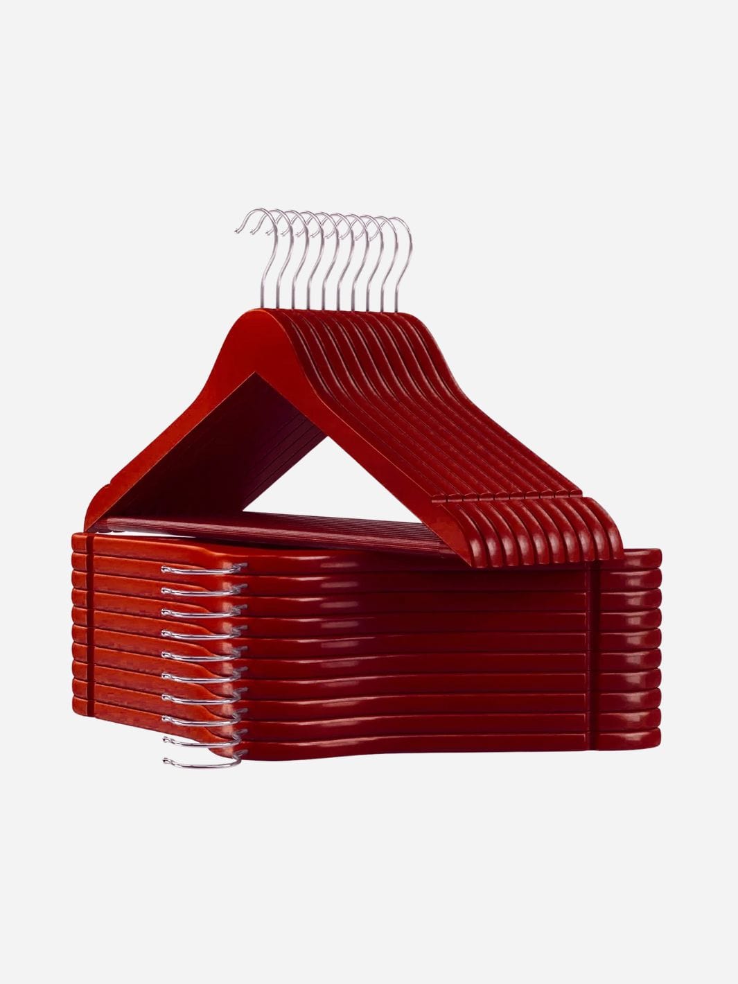 Cintre en bois rouge pour costume – Élégant et antidérapant