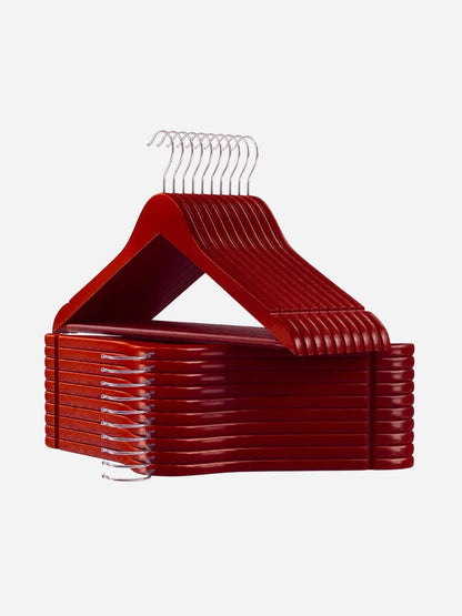 Cintre en bois rouge pour costume – Élégant et antidérapant