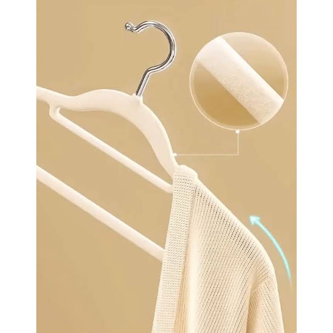 Cintre en velours antidérapant - lot de 10 gain de place - Aeraly