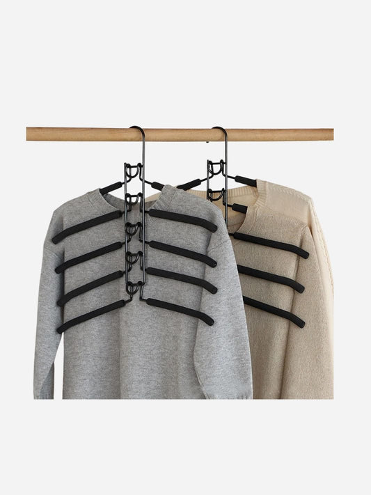 Cintre gain de place 5 niveaux détachable – Acier robuste Noir