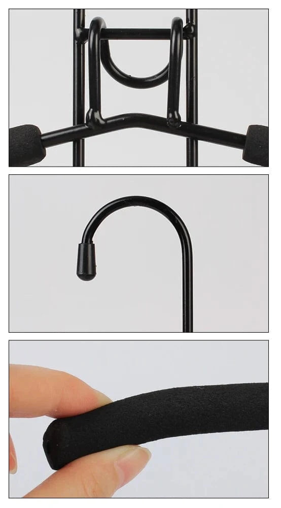 Cintre gain de place 5 niveaux détachable – Acier robuste Noir