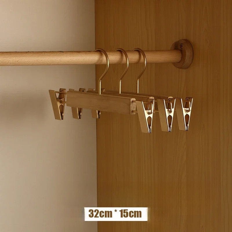 Cintre pantalon bois avec pinces antidérapantes – Lot de 2 Stantard