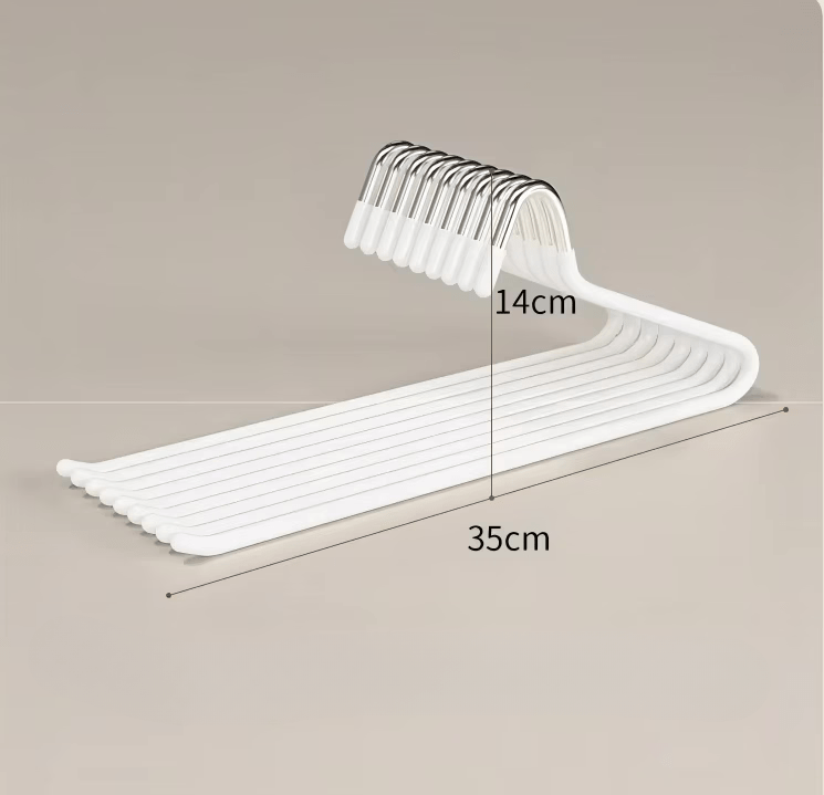 Cintre pantalon gain de place – Lot de 10 inox antidérapants