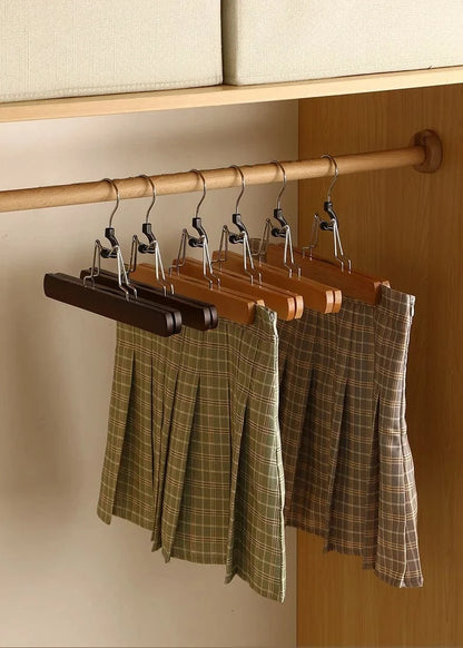 Cintre pince pantalon en bois antidérapant – lot de 5 à 30 pièces