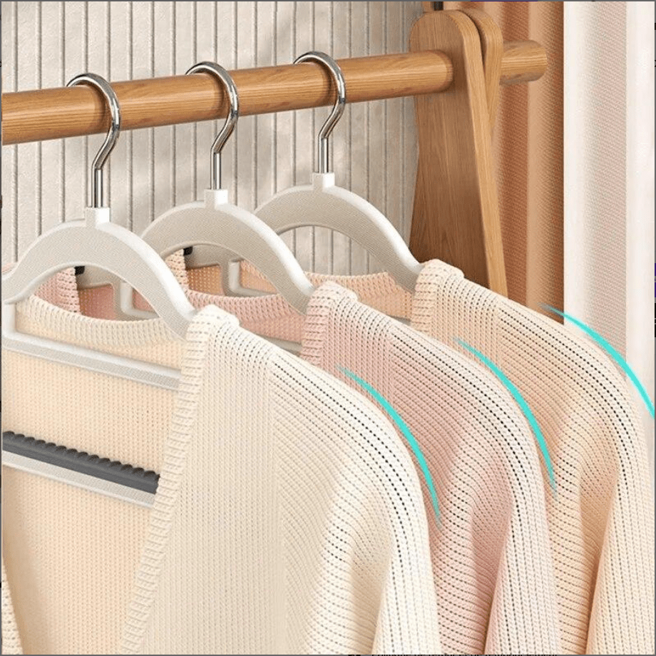 Cintre plastique antidérapant  – lot de 10 pièces