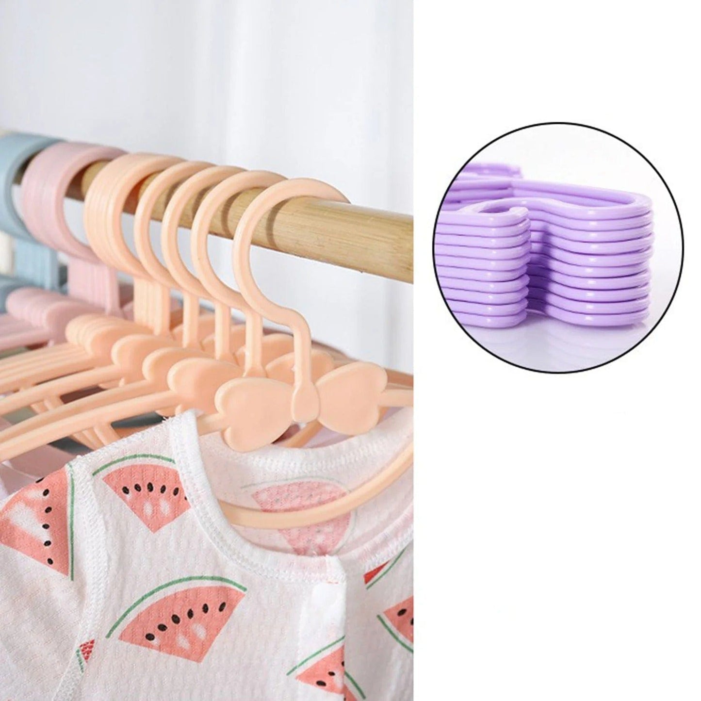 Cintre pour bébé ajustable antidérapant – Lot de 10