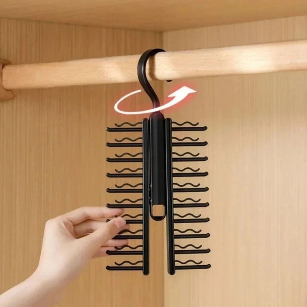 Cintre pour cravates & ceintures avec 20 clips antidérapant - Aeraly