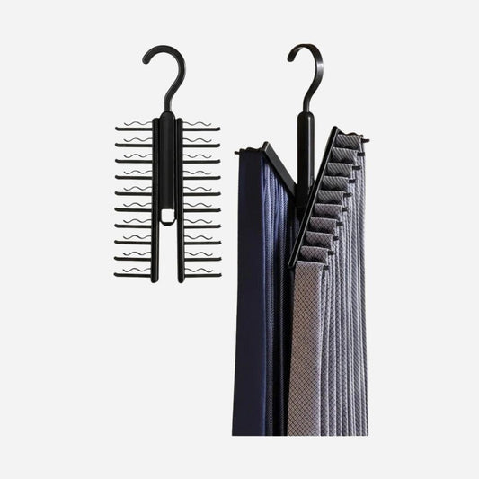 Cintre pour cravates & ceintures avec 20 clips antidérapant - Aeraly