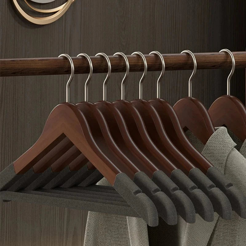 Cintre pour dressing en bois – Lot de 5 pièces Bois noyer