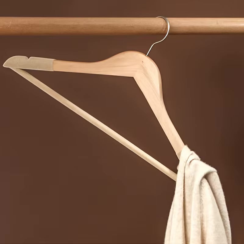 Cintre pour dressing en bois – Lot de 5 pièces Bois noyer Aeraly