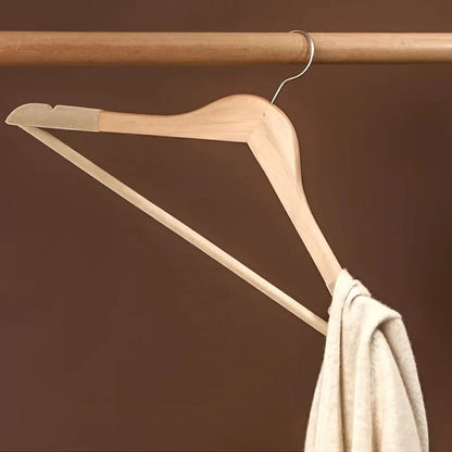 Cintre pour vêtement en bois antidérapant – Lot de 5 Bois