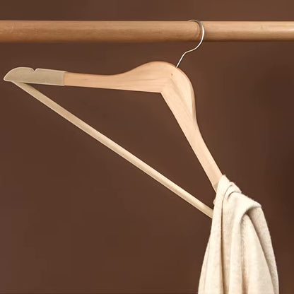 Cintre pour vêtement en bois antidérapant – Lot de 5 Bois Aeraly
