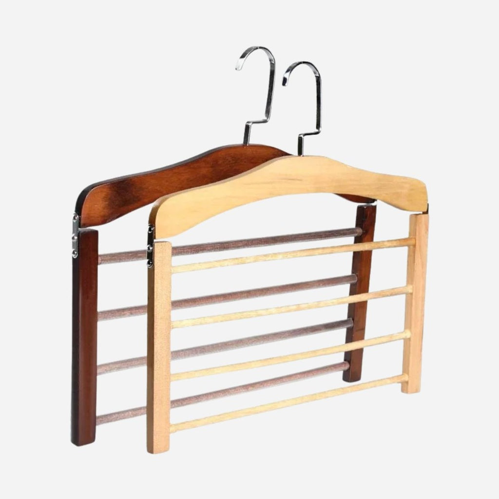 Cintre rangement bois 4 niveaux – gain de place et style naturel - Aéraly