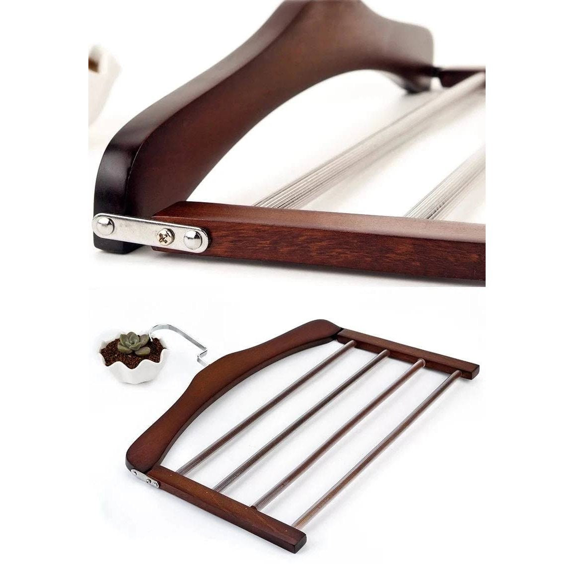 Cintre rangement bois 4 niveaux – gain de place et style naturel - Aeraly