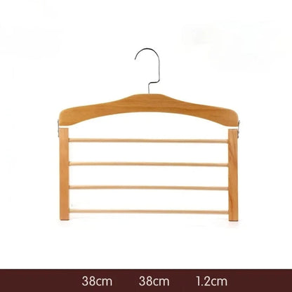 Cintre rangement bois 4 niveaux – gain de place et style naturel Bois / 1 PCS