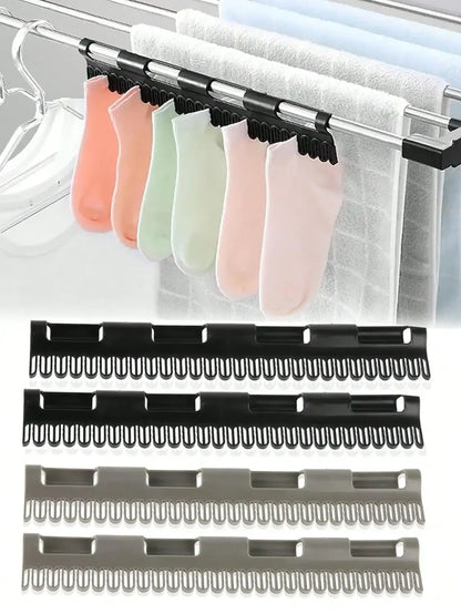 Cintre suspendu chaussettes et sous-vêtements Noir 2 PCS