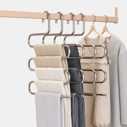 Cintre multiple pantalon - 5 niveaux gain de place