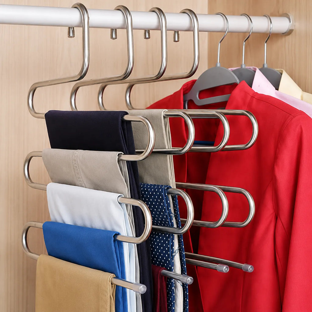 Hosenbügel für 5 Hosen – platzsparend