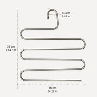Multi-tier trousers hanger - 5-level space-saving
