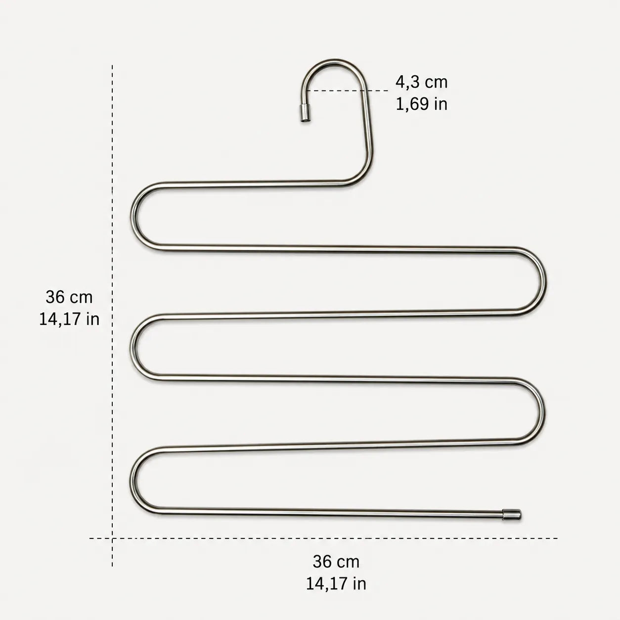 Multi-tier trousers hanger - 5-level space-saving