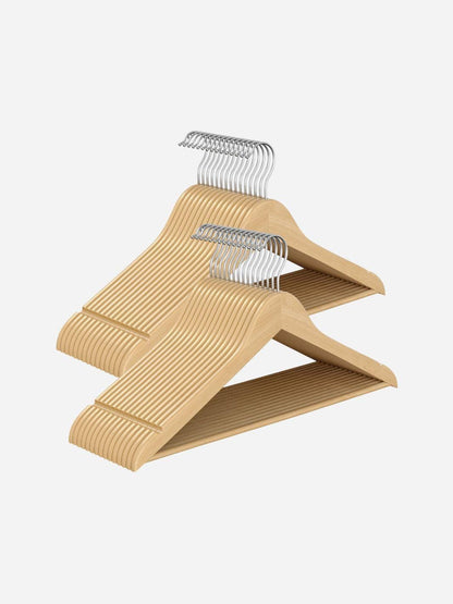 cintres en bois de bouleau élégants - lot de 30 30PCS - Bois