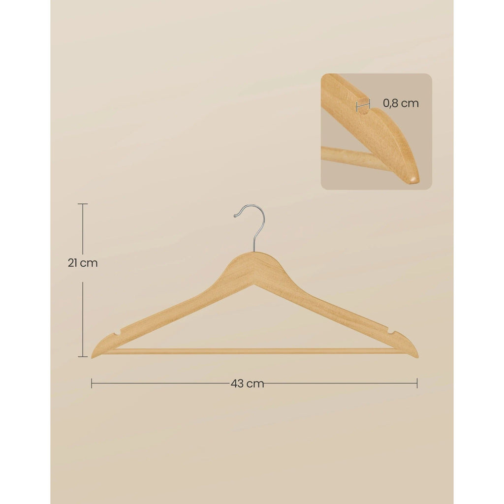 cintres en bois de bouleau élégants - lot de 30 - Aeraly