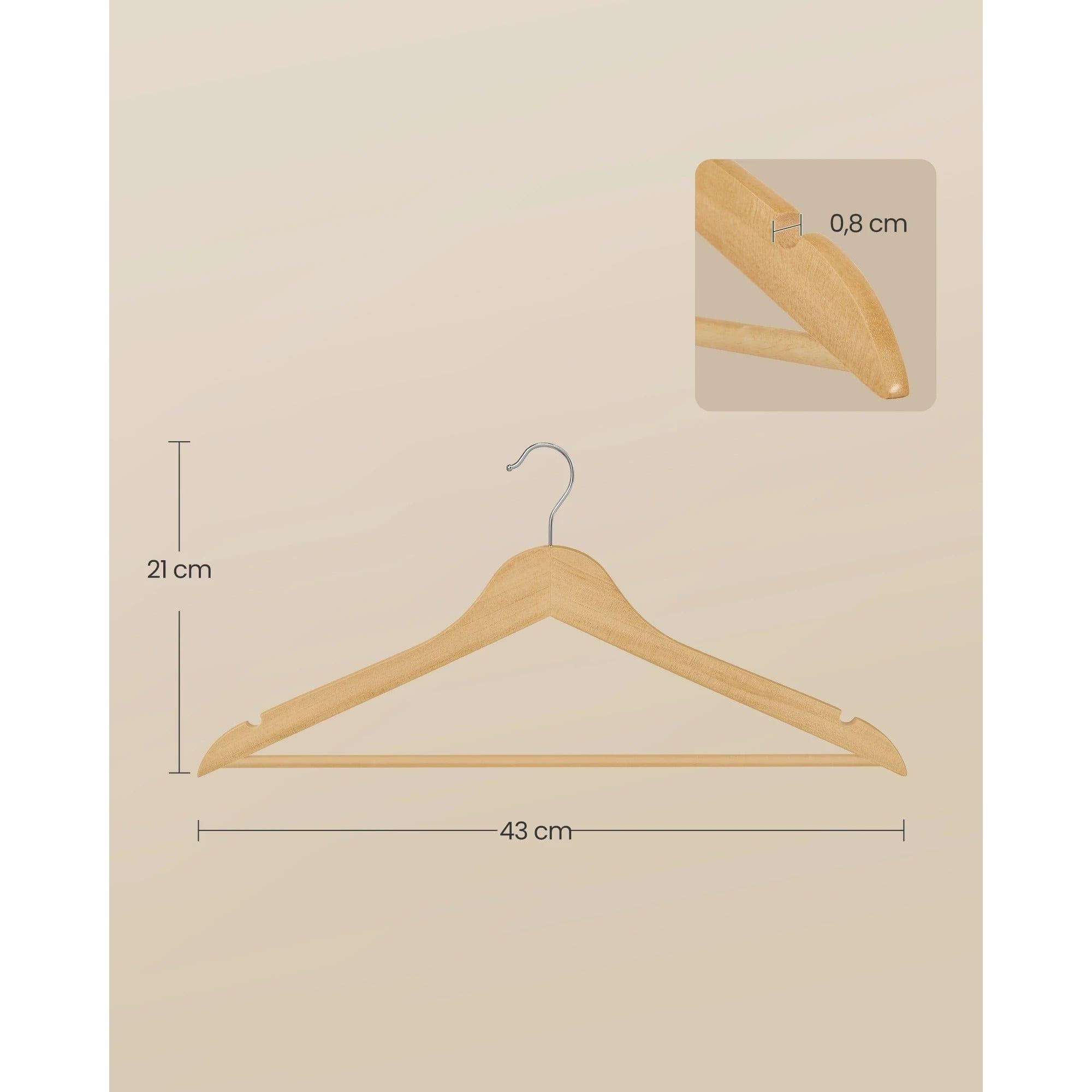 cintres en bois de bouleau élégants - lot de 30 - Aeraly