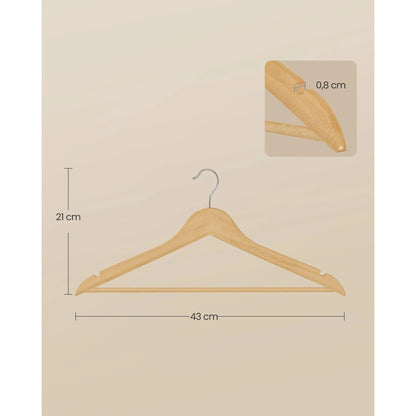 cintres en bois de bouleau élégants - lot de 30 - Aeraly