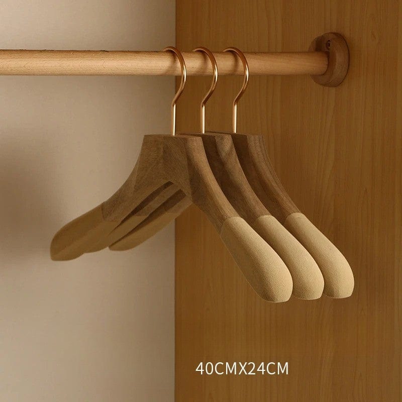 Cintres en bois pour costume – Lot de 2 Bois avec velour