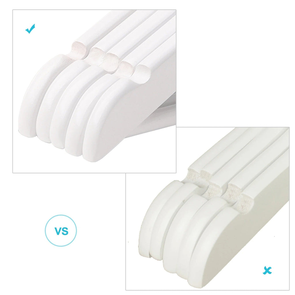 Cintres enfant bois pratiques : Lot de 20 cintres avec barre pantalon - Aeraly