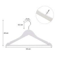 Cintres enfant bois pratiques : Lot de 20 cintres avec barre pantalon - Aeraly
