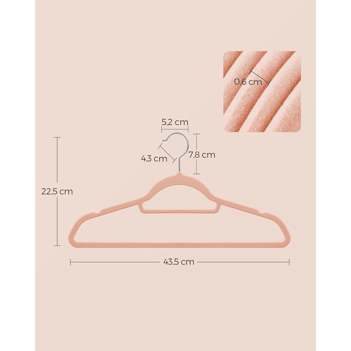 Lot de 30 Cintres en velours pour manteaux : antidérapante pour un rangement impeccable - - Aéraly