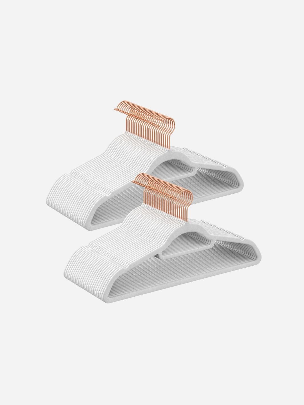 Lot de 50 cintres velours - antiglisse & gain de place