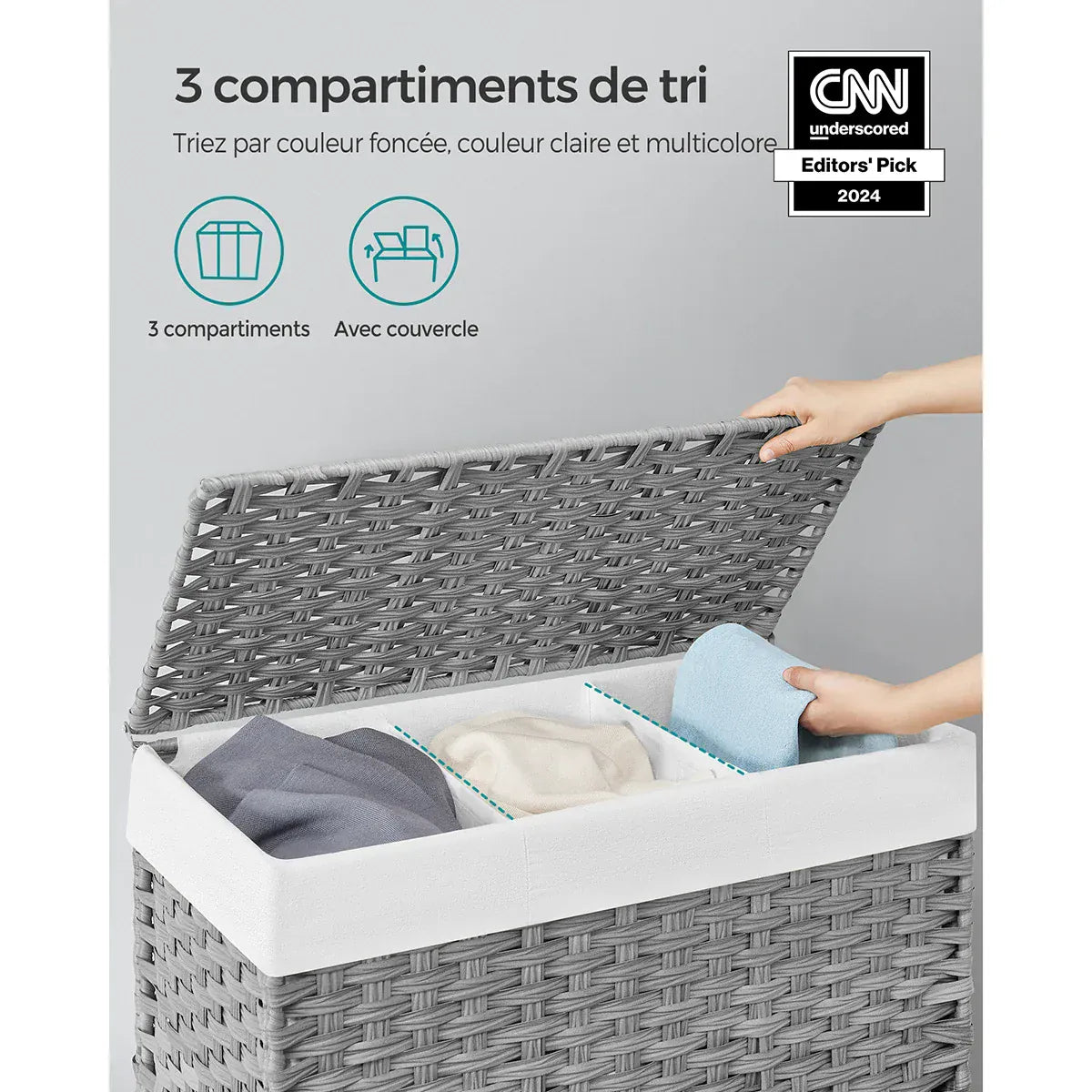 Coffre à linge sale - Sur roulette